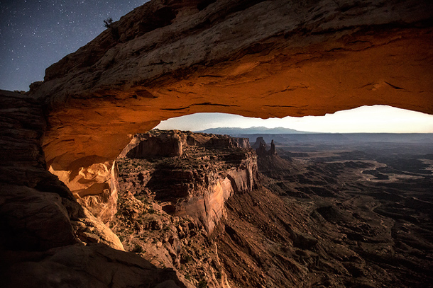 Mesa Arch Moonrise - Canyonlands National Park